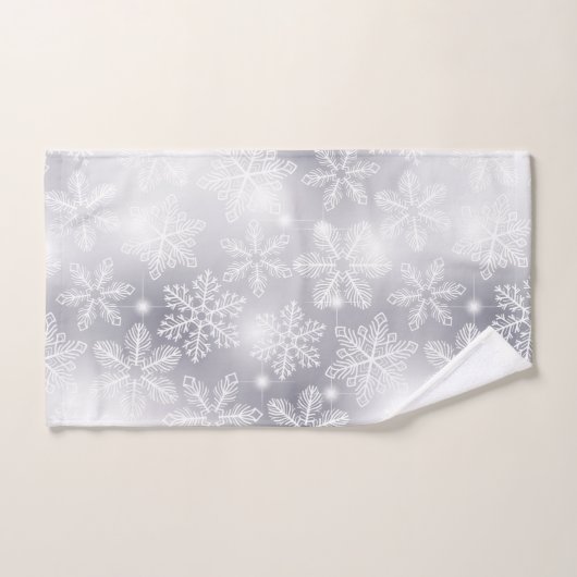 Sneeuwvlokken en -lichten bad handdoek (Handdoek)