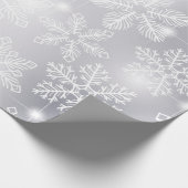 Sneeuwvlokken en -lichten cadeaupapier (Hoek)