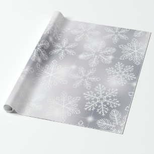Sneeuwvlokken en -lichten cadeaupapier