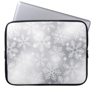 Sneeuwvlokken en -lichten laptop sleeve