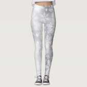 Sneeuwvlokken en -lichten leggings (Voorkant)