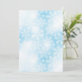 Sneeuwvlokken en lichten op blauw (Staand voorkant)