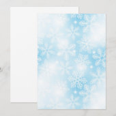 Sneeuwvlokken en lichten op blauw (Voorkant / Achterkant)