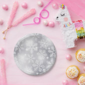 Sneeuwvlokken en -lichten papieren bordje (Feest)