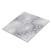 Sneeuwvlokken en -lichten tegeltje (Zijkant)