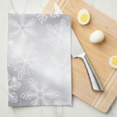 Sneeuwvlokken en -lichten theedoek (Quarter Fold)