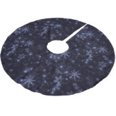 Sneeuwvlokken en Midnight Blue Achtergrond Boom Ro Kerstboom Rok (Gekanteld)