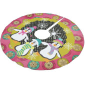 Sneeuwvlokken en orbs Penguins Holiday Tree Skirt Kerstboom Rok (Gekanteld)
