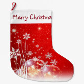 Sneeuwvlokken en -Ornamenten Grote Kerstsok (Voorkant)