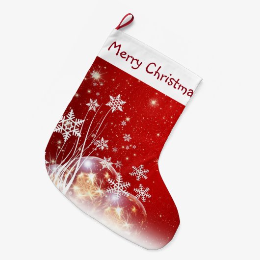 Sneeuwvlokken en -Ornamenten Grote Kerstsok (Voorkant (Hangend))