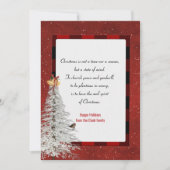 sneeuwvlokken en pijnbomen met Kerstmis op gebloed Feestdagenkaart (Voorkant)