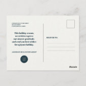 Sneeuwvlokken en pijnbomen  | Rustic Holiday Greet Briefkaart (Achterkant)