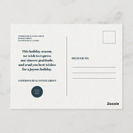 Sneeuwvlokken en pijnbomen  | Rustic Holiday Greet Briefkaart (Achterkant)