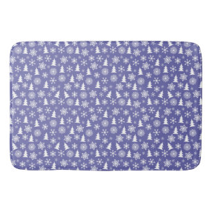 Sneeuwvlokken en Pine Trees Pattern Badmat