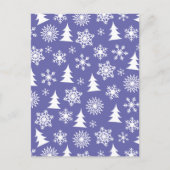 Sneeuwvlokken en Pine Trees Pattern Briefkaart (Voorkant)