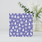 Sneeuwvlokken en Pine Trees Pattern Kaart (Staand voorkant)