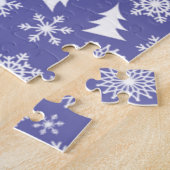 Sneeuwvlokken en Pine Trees Pattern Legpuzzel (Zijkant)