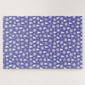 Sneeuwvlokken en Pine Trees Pattern Legpuzzel (Horizontaal)