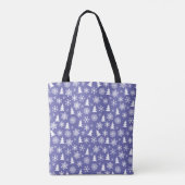 Sneeuwvlokken en Pine Trees Pattern Tote Bag (Achterkant)