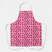 Sneeuwvlokken en Pinecone Pattern Roze Schort (Voorkant)