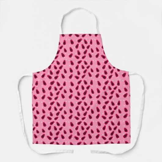 Sneeuwvlokken en Pinecone Pattern Roze Schort (Voorkant)