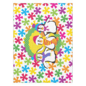 Sneeuwvlokken en pinguïns Winter Holiday Tableclot Tafelkleed (Voorkant)