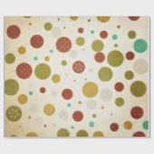  Sneeuwvlokken en Polka Dots Inpakpapier (Vlak)