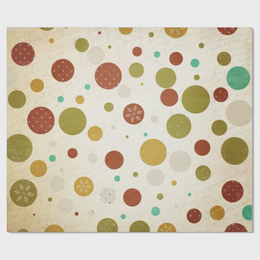  Sneeuwvlokken en Polka Dots Inpakpapier (Vlak)