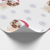 Sneeuwvlokken en Puppies Cadeaupapier (Hoek)