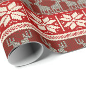 Sneeuwvlokken en rendierinpakpapier cadeaupapier (Rol Hoek)