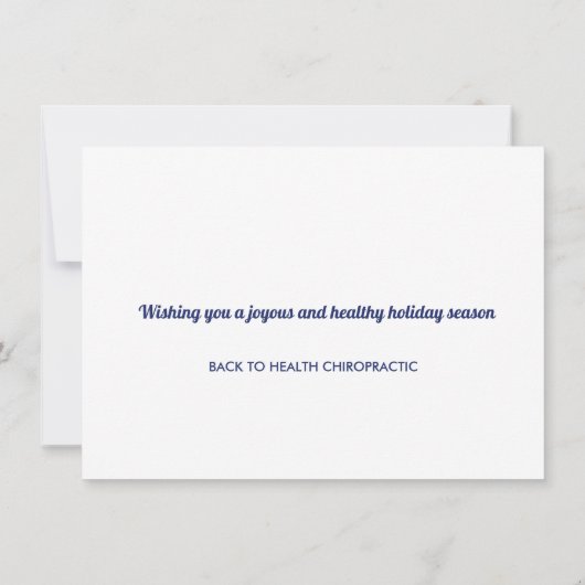 Sneeuwvlokken en ruggengraatchipkaart feestdagenkaart (Achterkant)