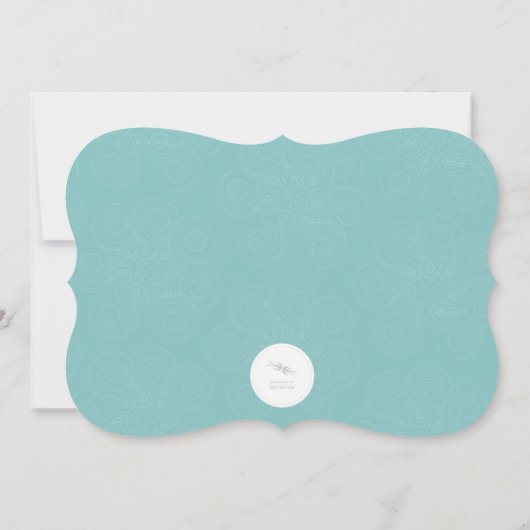 Sneeuwvlokken en sierbomen kaart (Achterkant)