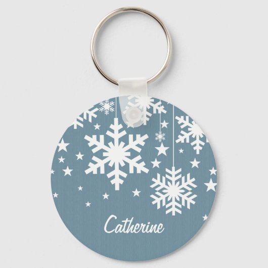 Sneeuwvlokken en Sleutelhanger van sterren, blauw (Voorkant)