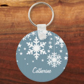 Sneeuwvlokken en Sleutelhanger van sterren, blauw (Voorkant)