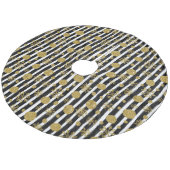 Sneeuwvlokken en sneeuwballen fleece kerstboom rok (Gekanteld)