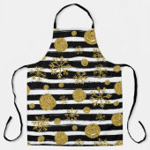 Sneeuwvlokken en sneeuwballen schort (Voorkant)