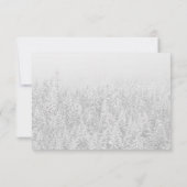 Sneeuwvlokken en sneeuwwoud Ontvangen winterbruilo Kaart (Achterkant)