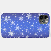 Sneeuwvlokken en Sparkles boven Navy Blue Light Case-Mate iPhone Case (Achterkant (horizontaal))