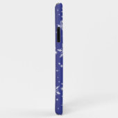 Sneeuwvlokken en Sparkles boven Navy Blue Light Case-Mate iPhone Case (Achterkant/rechts)