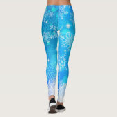 Sneeuwvlokken en Sparkly Lights Leggings (Achterkant)