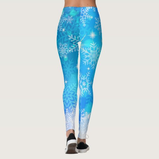 Sneeuwvlokken en Sparkly Lights Leggings (Achterkant)