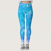 Sneeuwvlokken en Sparkly Lights Leggings (Voorkant)