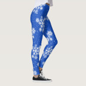 Sneeuwvlokken en sterren (bewerkbaar) leggings (Rechts)
