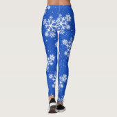 Sneeuwvlokken en sterren (bewerkbaar) leggings (Achterkant)