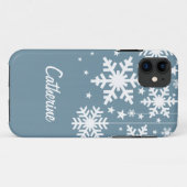 Sneeuwvlokken en sterren iPhone 5 BT Hoesje, Blue Case-Mate iPhone Case (Achterkant (horizontaal))