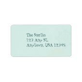 Sneeuwvlokken en Sterren Kerst Adresetiketten Etiket (Voorkant)