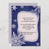 Sneeuwvlokken en sterren kerstfeest kaart (Voorkant / Achterkant)