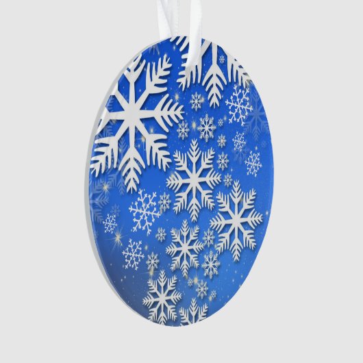 Sneeuwvlokken en sterren ornament (voorkant)