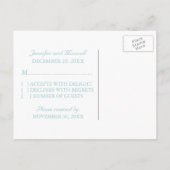 Sneeuwvlokken en sterren RSVP-Briefkaart, grijs Uitnodiging Briefkaart (Achterkant)