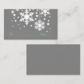 Sneeuwvlokken en sterretjes, grijs plaatskaartje (Voorkant / Achterkant)